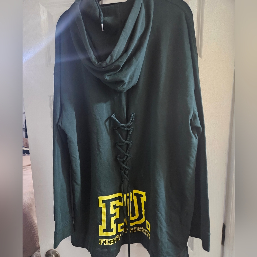 FENTY With Puma Dark Green Hoodie Oversized - Picture 2 of 5